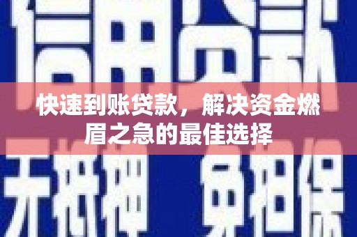 盘龙快速到账贷款，解决资金燃眉之急的最佳选择