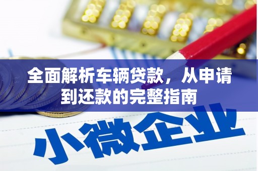 盘龙全面解析车辆贷款，从申请到还款的完整指南