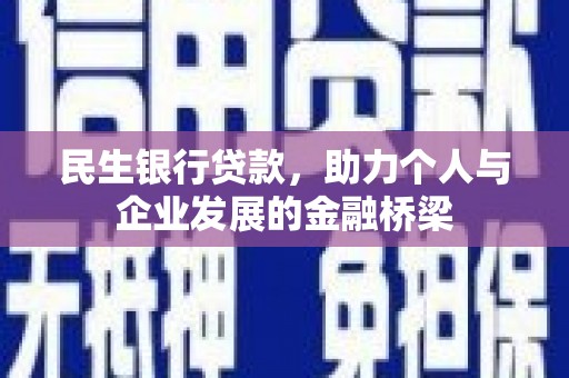 盘龙民生银行贷款，助力个人与企业发展的金融桥梁