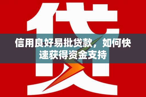 盘龙信用良好易批贷款，如何快速获得资金支持