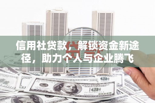 盘龙信用社贷款，解锁资金新途径，助力个人与企业腾飞
