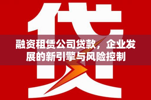 盘龙融资租赁公司贷款，企业发展的新引擎与风险控制