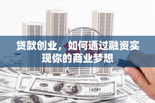 盘龙贷款创业，如何通过融资实现你的商业梦想