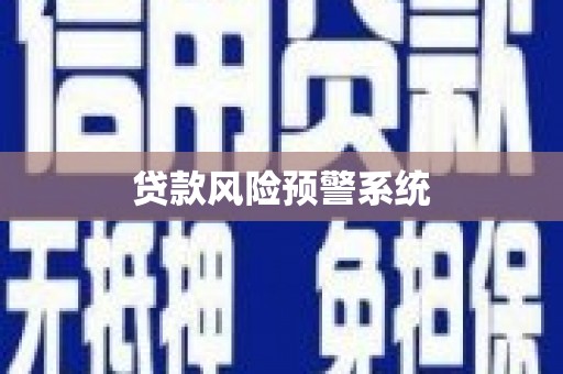 盘龙贷款风险预警系统